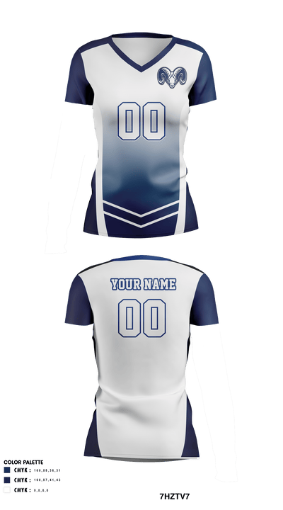 Rochester Area High School Volleyball 31192542 Women's Short Sleeve V-neck Shirt - 42