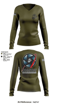 MCRDPI COMMSTRAT 84265949 Women's Long Sleeve V-neck Shirt - 4