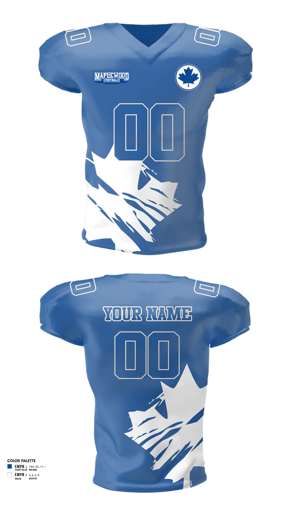 Football Jersey, Maplewood Football, Football, Teamtime, Team time, sublimation, custom sports apparel, team uniforms, spirit wear, spiritwear, sports uniforms, custom shirts, team store, custom team store, fundraiser sports, apparel fundraiser