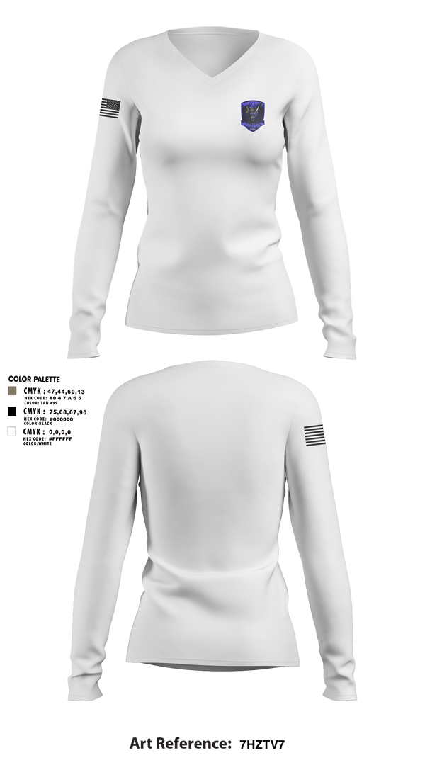 Women's Long Sleeve Vneck Shirt, DISTRICT 1 SECTOR 3, , Teamtime, Team time, sublimation, custom sports apparel, team uniforms, spirit wear, spiritwear, sports uniforms, custom shirts, team store, custom team store, fundraiser sports, apparel fundraiser