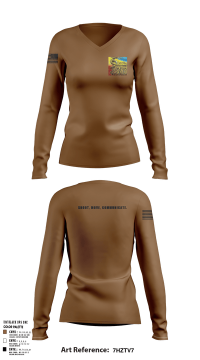 218th Maneuver brigade 66845411 Women's Long Sleeve V-neck Shirt - 1
