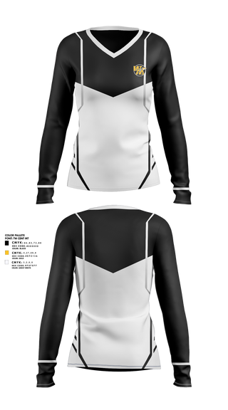 Women's Long Sleeve Vneck Shirt, Watkins Memorial High School Girls Golf, Golf, Teamtime, Team time, sublimation, custom sports apparel, team uniforms, spirit wear, spiritwear, sports uniforms, custom shirts, team store, custom team store, fundraiser sports, apparel fundraiser
