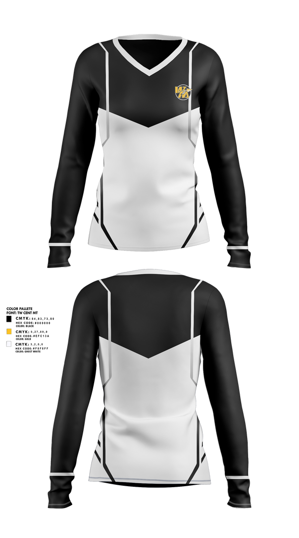 Women's Long Sleeve Vneck Shirt, Watkins Memorial High School Girls Golf, Golf, Teamtime, Team time, sublimation, custom sports apparel, team uniforms, spirit wear, spiritwear, sports uniforms, custom shirts, team store, custom team store, fundraiser sports, apparel fundraiser