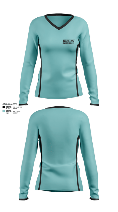 Haejs 8717659 Women's Long Sleeve V-neck Shirt - 1