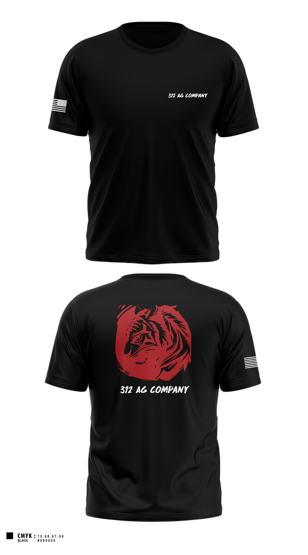 Old School Cotton Feel Shirt, 312 AG Company, Army, Teamtime, Team time, sublimation, custom sports apparel, team uniforms, spirit wear, spiritwear, sports uniforms, custom shirts, team store, custom team store, fundraiser sports, apparel fundraiser