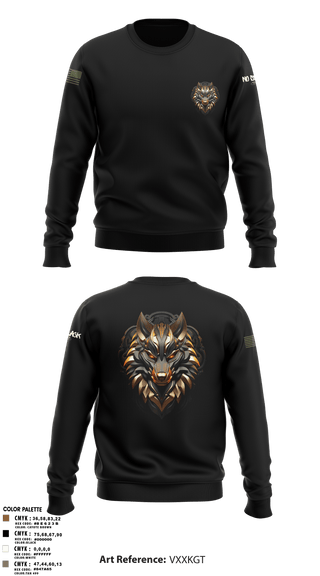 Crew Neck Sweatshirt, 501st BSBWolfpack, Army, Teamtime, Team time, sublimation, custom sports apparel, team uniforms, spirit wear, spiritwear, sports uniforms, custom shirts, team store, custom team store, fundraiser sports, apparel fundraiser