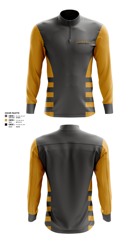 Quarter Zip Jacket, Shocked & Awed, Men's Basketball, Teamtime, Team time, sublimation, custom sports apparel, team uniforms, spirit wear, spiritwear, sports uniforms, custom shirts, team store, custom team store, fundraiser sports, apparel fundraiser