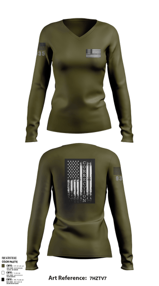 Women's Long Sleeve Vneck Shirt, 285Corrections, , Teamtime, Team time, sublimation, custom sports apparel, team uniforms, spirit wear, spiritwear, sports uniforms, custom shirts, team store, custom team store, fundraiser sports, apparel fundraiser