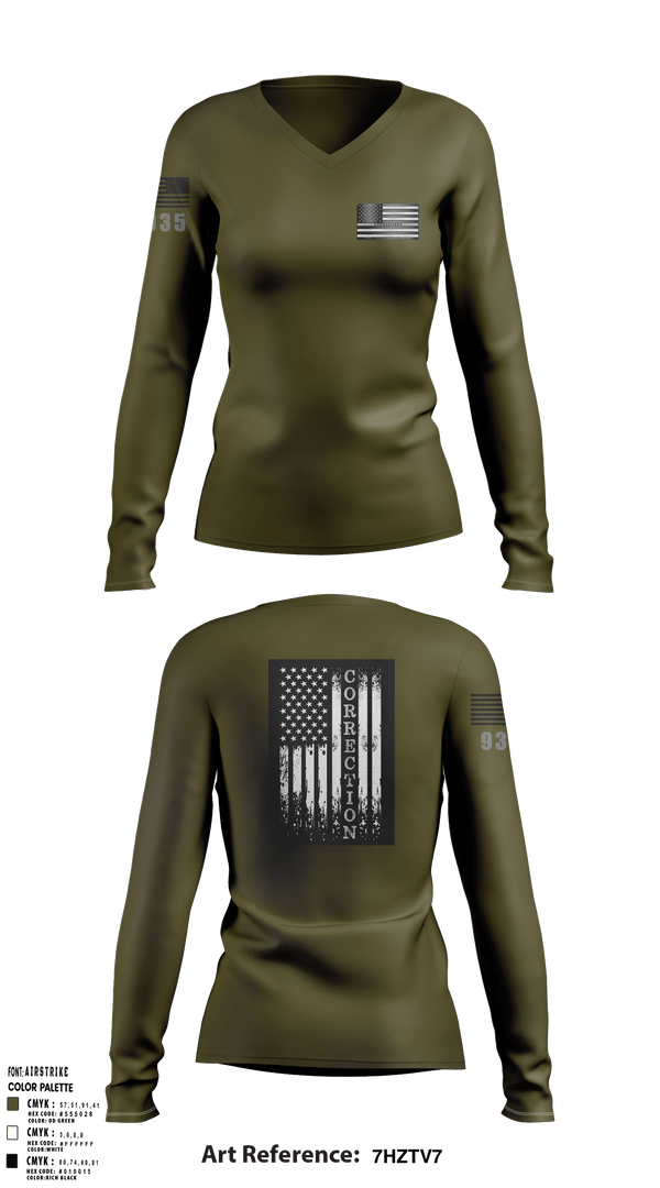 Women's Long Sleeve Vneck Shirt, 285Corrections, , Teamtime, Team time, sublimation, custom sports apparel, team uniforms, spirit wear, spiritwear, sports uniforms, custom shirts, team store, custom team store, fundraiser sports, apparel fundraiser