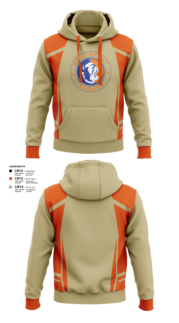 Hoodie, Southeast Soccer, Men's Soccer, Teamtime, Team time, sublimation, custom sports apparel, team uniforms, spirit wear, spiritwear, sports uniforms, custom shirts, team store, custom team store, fundraiser sports, apparel fundraiser