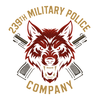 239th Military Police Company Stainless Steel Water Bottle with a Straw Lid