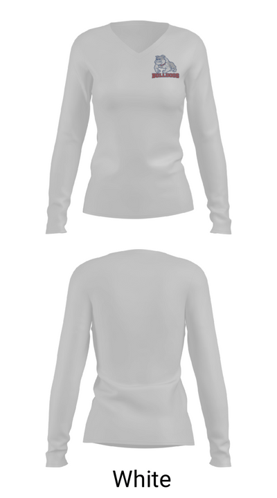 Tougaloo College Volleyball 94126568 Women's Long Sleeve V-neck Shirt - 16