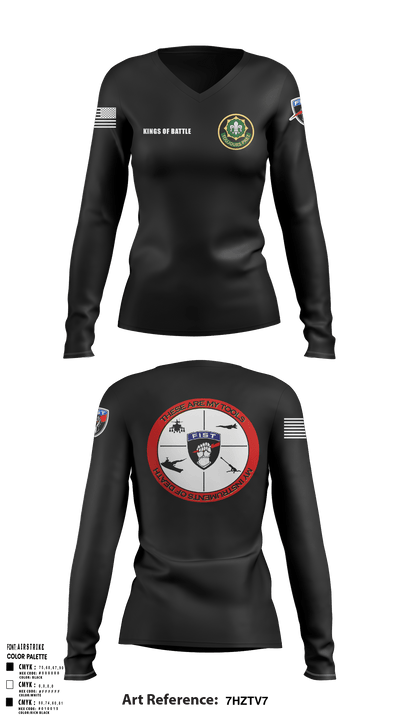FAS 2CR 61253199 Women's Long Sleeve V-neck Shirt - 31