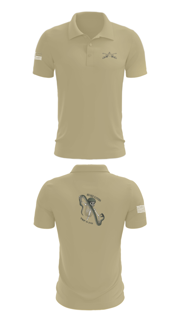 Short Sleeve Performance Polo, Q Troop 4/278th, Army, Teamtime, Team time, sublimation, custom sports apparel, team uniforms, spirit wear, spiritwear, sports uniforms, custom shirts, team store, custom team store, fundraiser sports, apparel fundraiser