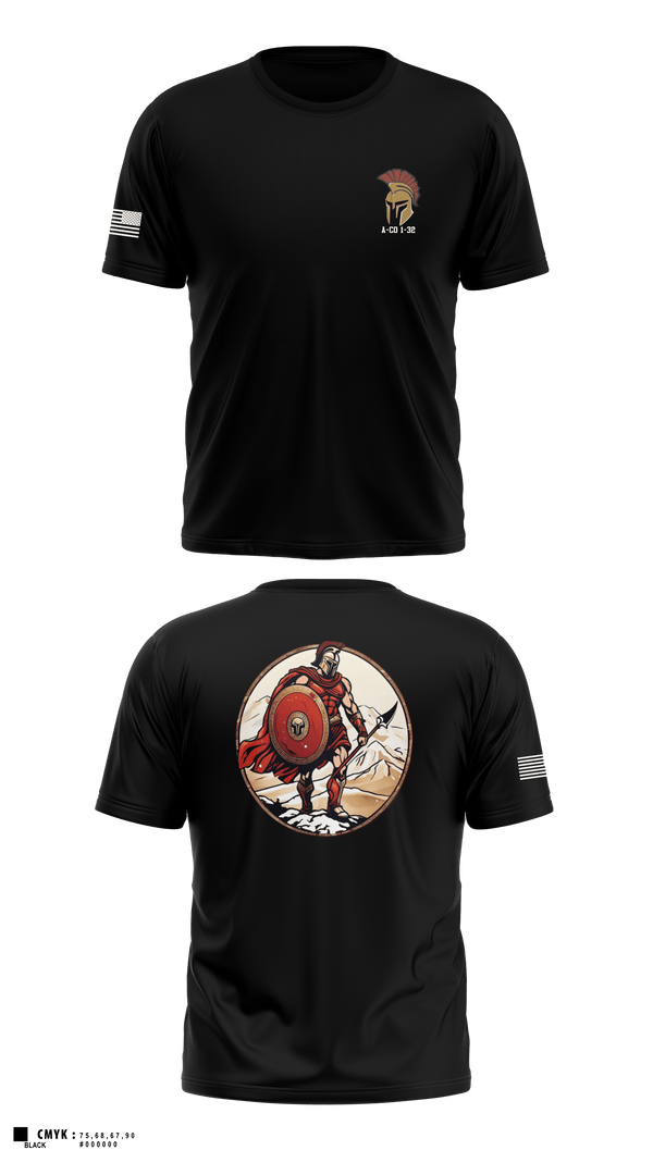 Short Sleeve Performance Shirt, A-CO 1-32, Army, Teamtime, Team time, sublimation, custom sports apparel, team uniforms, spirit wear, spiritwear, sports uniforms, custom shirts, team store, custom team store, fundraiser sports, apparel fundraiser