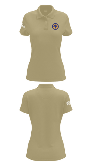 Women's Short Sleeve Performance Polo, A CO 2-113th, Army, Teamtime, Team time, sublimation, custom sports apparel, team uniforms, spirit wear, spiritwear, sports uniforms, custom shirts, team store, custom team store, fundraiser sports, apparel fundraiser