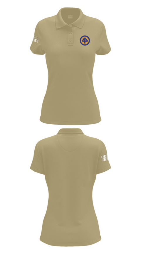 Women's Short Sleeve Performance Polo, A CO 2-113th, Army, Teamtime, Team time, sublimation, custom sports apparel, team uniforms, spirit wear, spiritwear, sports uniforms, custom shirts, team store, custom team store, fundraiser sports, apparel fundraiser