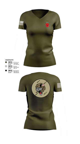 Women's Short Sleeve Vneck Shirt, Aco 1-111th secfor1-111 MTR renew, National Guard, Teamtime, Team time, sublimation, custom sports apparel, team uniforms, spirit wear, spiritwear, sports uniforms, custom shirts, team store, custom team store, fundraiser sports, apparel fundraiser