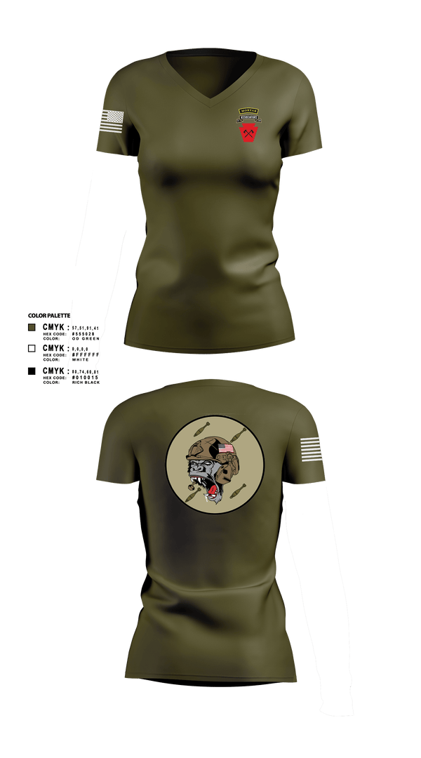 Women's Short Sleeve Vneck Shirt, Aco 1-111th secfor1-111 MTR renew, National Guard, Teamtime, Team time, sublimation, custom sports apparel, team uniforms, spirit wear, spiritwear, sports uniforms, custom shirts, team store, custom team store, fundraiser sports, apparel fundraiser