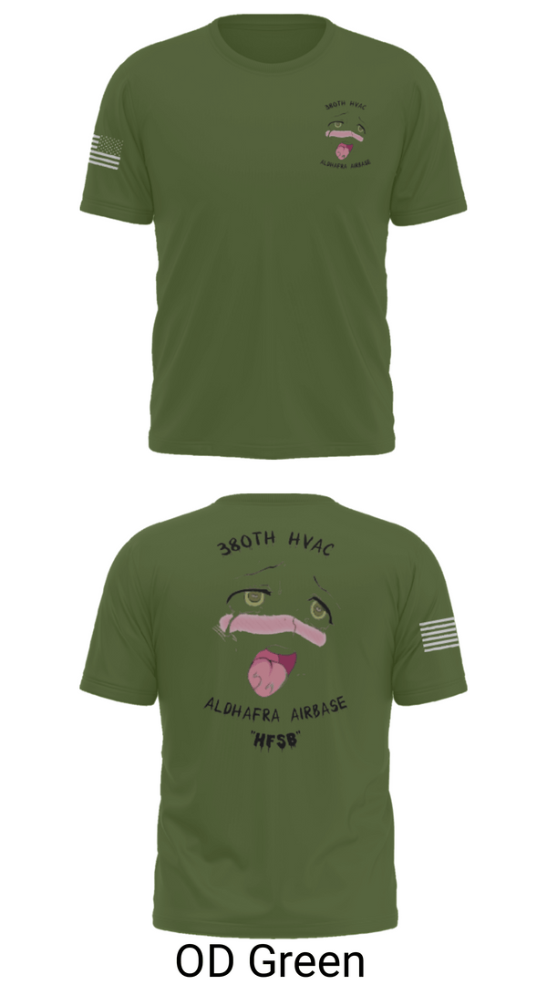 Short Sleeve Performance Shirt, 380th HVAC, , Teamtime, Team time, sublimation, custom sports apparel, team uniforms, spirit wear, spiritwear, sports uniforms, custom shirts, team store, custom team store, fundraiser sports, apparel fundraiser