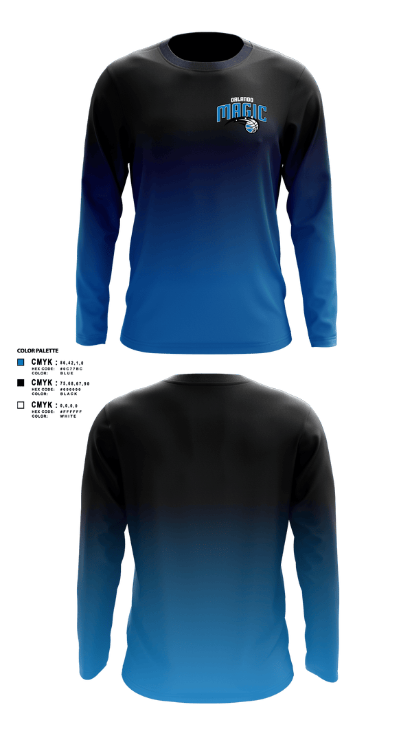 Long Sleeve Performance Shirt, Magic, Men's Basketball, Teamtime, Team time, sublimation, custom sports apparel, team uniforms, spirit wear, spiritwear, sports uniforms, custom shirts, team store, custom team store, fundraiser sports, apparel fundraiser
