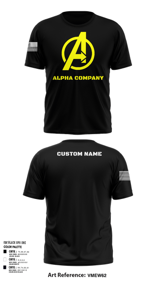 Short Sleeve Performance Shirt, Alpha Company, Army, Teamtime, Team time, sublimation, custom sports apparel, team uniforms, spirit wear, spiritwear, sports uniforms, custom shirts, team store, custom team store, fundraiser sports, apparel fundraiser