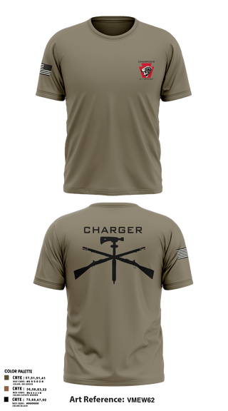 Short Sleeve Performance Shirt, Charger Co. / 2-112th Infantry Battalion, National Guard, Teamtime, Team time, sublimation, custom sports apparel, team uniforms, spirit wear, spiritwear, sports uniforms, custom shirts, team store, custom team store, fundraiser sports, apparel fundraiser