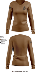0311 Grunt 30803136 Women's Long Sleeve V-neck Shirt - 1