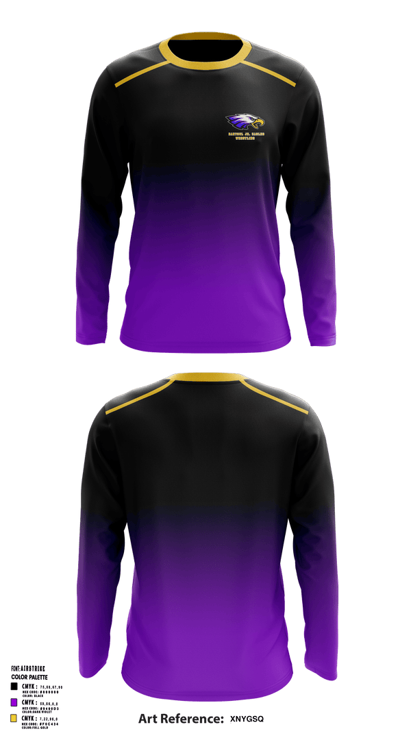 Long Sleeve Performance Shirt, Rantoul Jr. Eagles, Wrestling, Teamtime, Team time, sublimation, custom sports apparel, team uniforms, spirit wear, spiritwear, sports uniforms, custom shirts, team store, custom team store, fundraiser sports, apparel fundraiser