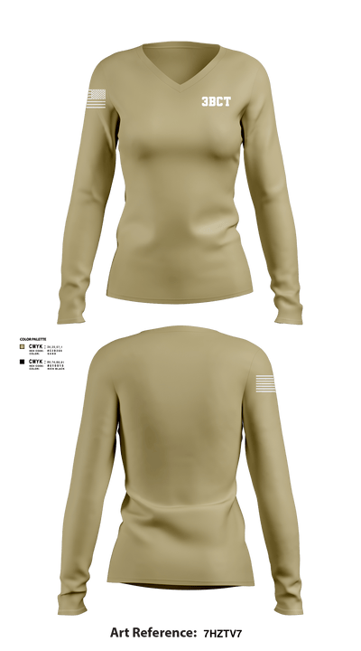 S2 HHC 3BCT 15041774 Women's Long Sleeve V-neck Shirt - 5