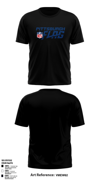 Pittsburgh Nfl League 82802585 Short Sleeve Performance Shirt - 34
