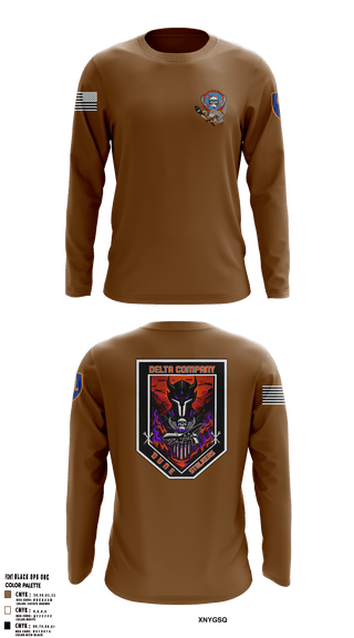 Long Sleeve Performance Shirt, Delta Co, 2-13th AVN REGT_CADRE, Army, Teamtime, Team time, sublimation, custom sports apparel, team uniforms, spirit wear, spiritwear, sports uniforms, custom shirts, team store, custom team store, fundraiser sports, apparel fundraiser