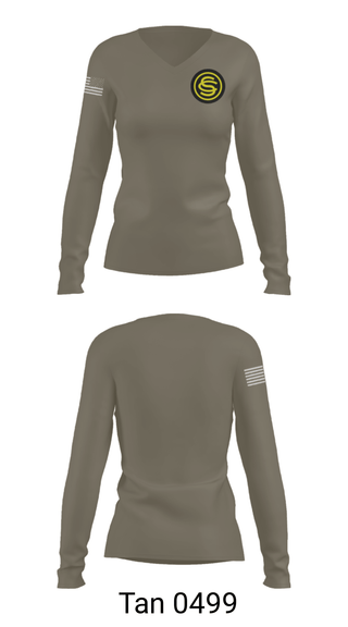 Women's Long Sleeve Vneck Shirt, OCS 117th RTI, National Guard, Teamtime, Team time, sublimation, custom sports apparel, team uniforms, spirit wear, spiritwear, sports uniforms, custom shirts, team store, custom team store, fundraiser sports, apparel fundraiser