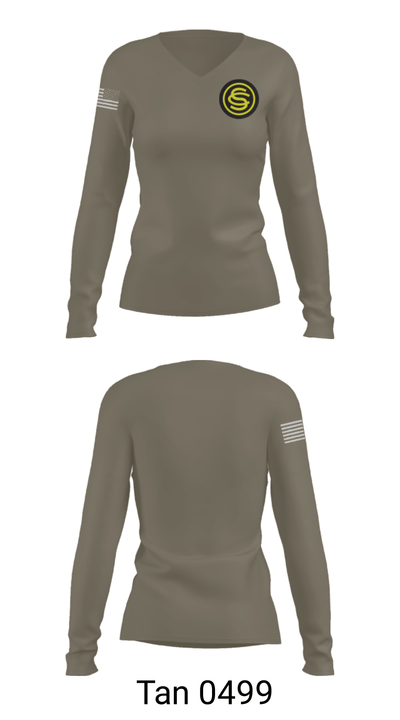OCS 117th RTI 76770798 Women's Long Sleeve V-neck Shirt - 73