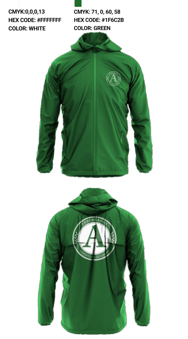 Windbreaker, Arborbrook Christian Academy Falcons, Spirit Store, Teamtime, Team time, sublimation, custom sports apparel, team uniforms, spirit wear, spiritwear, sports uniforms, custom shirts, team store, custom team store, fundraiser sports, apparel fundraiser