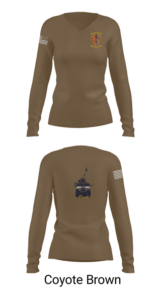 Women's Long Sleeve Vneck Shirt, 3/7 India Co. Wpns Plt, Marines, Teamtime, Team time, sublimation, custom sports apparel, team uniforms, spirit wear, spiritwear, sports uniforms, custom shirts, team store, custom team store, fundraiser sports, apparel fundraiser