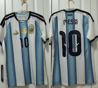 Argentina Messi 10 football jersey, front and back