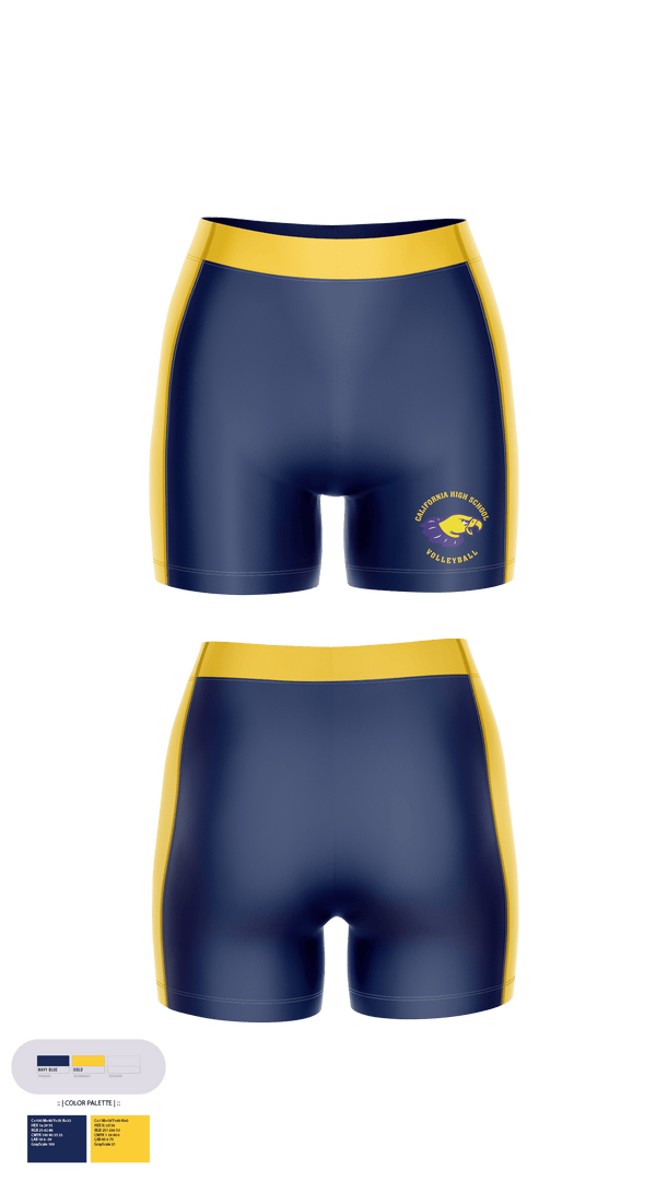Women's Compression Shorts, California High School Volleyball, Women's Volleyball, Teamtime, Team time, sublimation, custom sports apparel, team uniforms, spirit wear, spiritwear, sports uniforms, custom shirts, team store, custom team store, fundraiser sports, apparel fundraiser