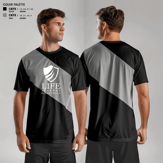 Short Sleeve Performance Shirt, Life Academy Royals, Men's Basketball, Teamtime, Team time, sublimation, custom sports apparel, team uniforms, spirit wear, spiritwear, sports uniforms, custom shirts, team store, custom team store, fundraiser sports, apparel fundraiser