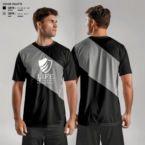 Short Sleeve Performance Shirt, Life Academy Royals, Men's Basketball, Teamtime, Team time, sublimation, custom sports apparel, team uniforms, spirit wear, spiritwear, sports uniforms, custom shirts, team store, custom team store, fundraiser sports, apparel fundraiser