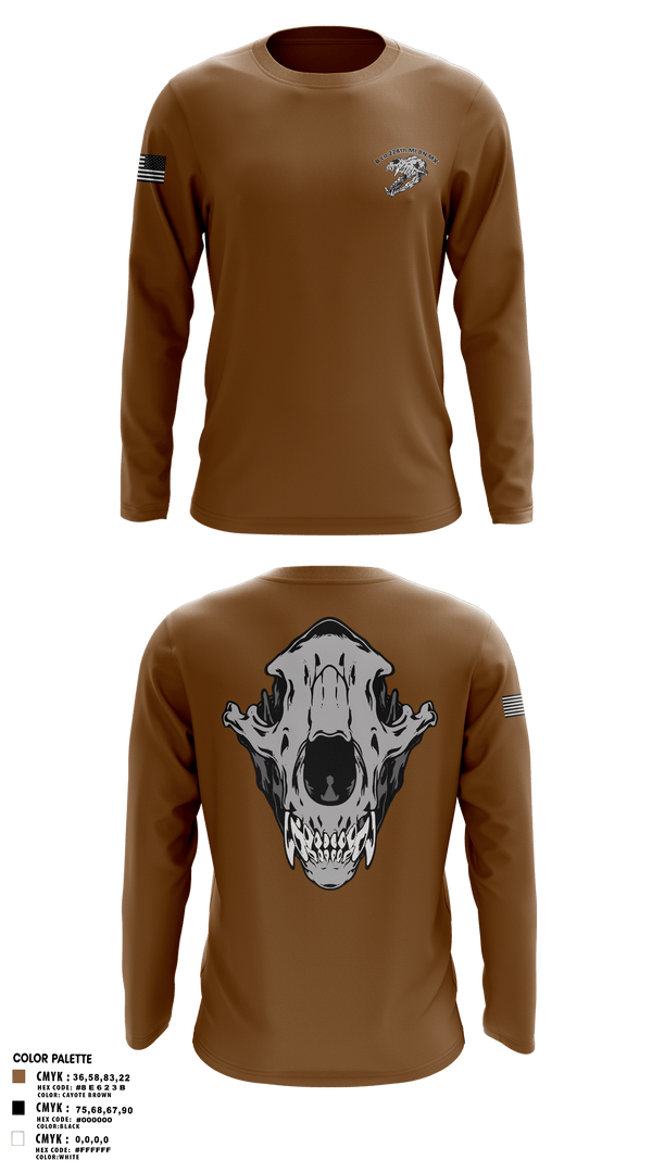 Long Sleeve Performance Shirt, B co 224th MI BN MX, Army, Teamtime, Team time, sublimation, custom sports apparel, team uniforms, spirit wear, spiritwear, sports uniforms, custom shirts, team store, custom team store, fundraiser sports, apparel fundraiser