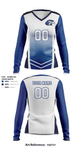 Shorter University Athletics Volleyball 76838307 Women's Long Sleeve V-neck Shirt - 40