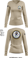 Marcus Island Loran Station 7810741 Women's Long Sleeve V-neck Shirt - 1