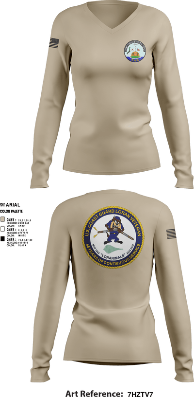 Marcus Island Loran Station 7810741 Women's Long Sleeve V-neck Shirt - 1