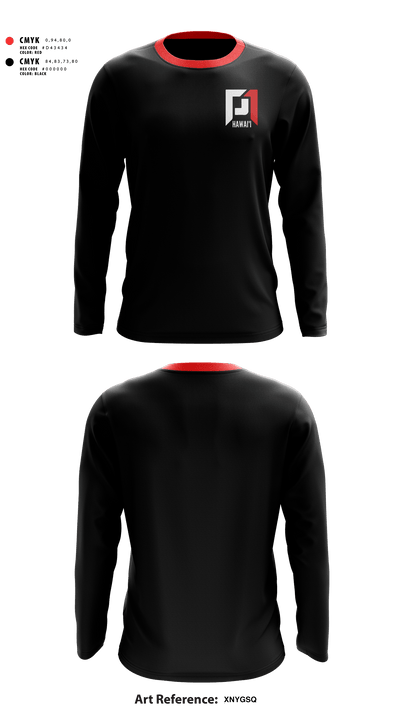 Phase 1Sports Hawaii 82899383 Long Sleeve Performance Shirt - 1