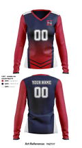 Heritage High School Volleyball 15690594 Women's Long Sleeve V-neck Shirt - 41