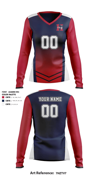Women's Long Sleeve Vneck Shirt, Heritage High School Volleyball, Women's Volleyball, Teamtime, Team time, sublimation, custom sports apparel, team uniforms, spirit wear, spiritwear, sports uniforms, custom shirts, team store, custom team store, fundraiser sports, apparel fundraiser