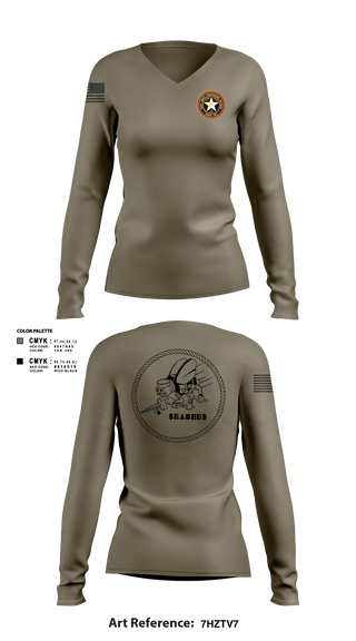 Women's Long Sleeve Vneck Shirt, Nmcb22, Navy, Teamtime, Team time, sublimation, custom sports apparel, team uniforms, spirit wear, spiritwear, sports uniforms, custom shirts, team store, custom team store, fundraiser sports, apparel fundraiser