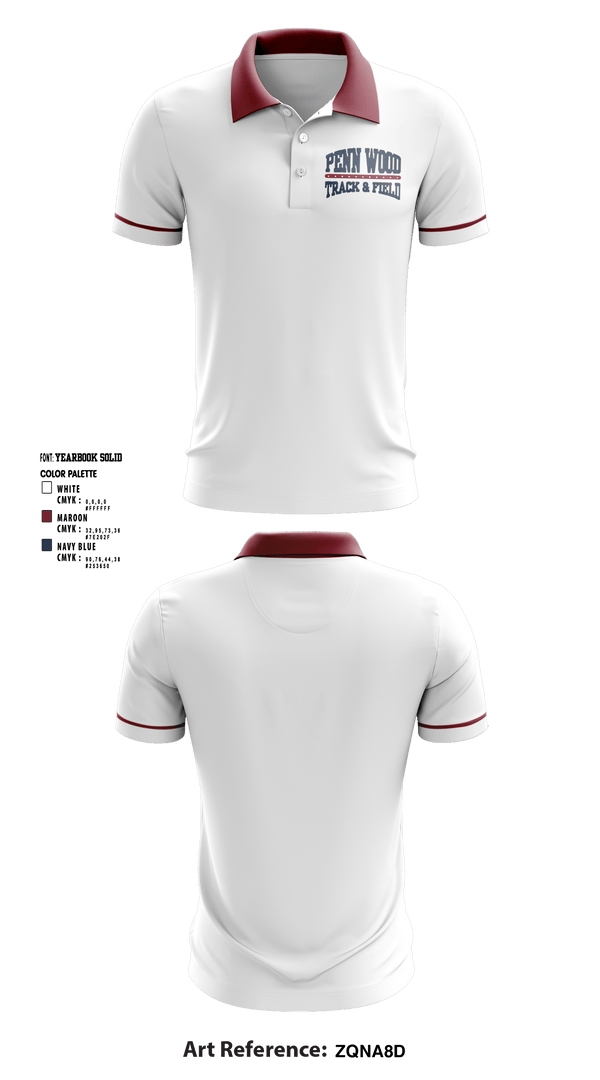 Short Sleeve Performance Polo, PENN WOOD Highschool, Track & Field, Teamtime, Team time, sublimation, custom sports apparel, team uniforms, spirit wear, spiritwear, sports uniforms, custom shirts, team store, custom team store, fundraiser sports, apparel fundraiser
