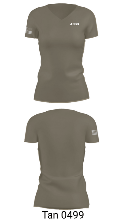 ACSO 78594459 Women's Short Sleeve V-neck Shirt - 65